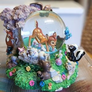 New Disney Bambi and Friends Musical Snow Globe